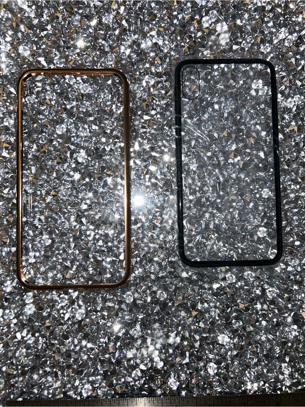IPhone XS Max Protective Phone Bumper Frame - Black and Gold